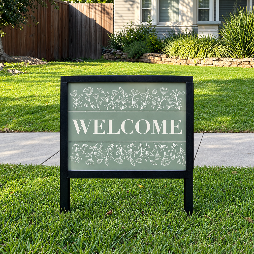 solar-powered lawn sign